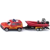 Image de Siku 1608 Land Rover Defender camion de pompiers avec bateau - Siku 1608