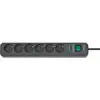 Image de Multiprise Brennenstuhl Eco-Line 6 Prises Protection Surtension Interrupteur 5 m Antracite