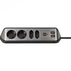 Image de Brennenstuhl Multiprise d'angle 4 Prises + USB Argent/Noir