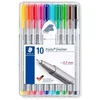 Image de Staedtler Triplus - Lot de 10 Stylos Fineliner à Pointe Fine aux Couleurs Variés