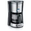 Image de Cafetière goutte à goutte Aroma Switch, minuterie, verseuse en verre 1,25 L Severin Ka 4826 acier inoxydable brossé/noir 1000 W