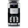 Image de Cafetière avec broyeur goutte à goutte, carafe en verre 1,25 L Severin Ka 4813 inox brossé/noir 1000 W