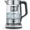 Image de Bouilloire à thé et à eau en verre Severin Wk 3422 à levage automatique 1,7 L. Verre-Inox / Noir 3000 W