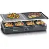 Image de Appareil à Raclette Avec Pierre Et Plaque Grill Severin Rg 2376 Noir 1300 W