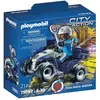 Image de Figurine Policier et quad Playmobil 14,2x14,2x6,6 cm