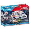 Image de Set de jouet PLAYMOBIL Ambulance 63 pièces, 3 figurines, accessoires inclus