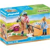 Image de Figurine cavalière et cheval avec monitrice Playmobil 14,2x1,7x18,7 cm