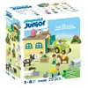 Image de Playmobil Junior Granja avec Tracteur Remorque Animaux 71656 53 pièces