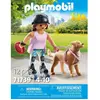 Image de Jeux de simulation jeune fille rolleuse et retriever Playmobil 12x9,3x3,3 cm