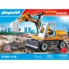 Image de Jeux de voiture pelleteuse mecanique et ouvrier Playmobil 28,4x15,5x38,5 cm