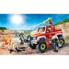 Image de Jeux de voiture pompiers +bidon enflamme Playmobil 18,7x9,3x28,4 cm