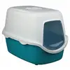 Image de Caisse à litière avec capot TRIXIE 40275 pour chat, bleu et blanc