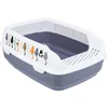 Image de Trixie Delio Litière Ouverte Bords Hauts 38x20x50 cm Gris Blanc Plastique
