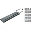 Image de Station d'accueil Conceptronic DONN17G 12 en 1 USB-C pour 100 W USB PD/ Gigabit LAN/ 2xHDMI/ USB-C/DisplayPort SD/ 2xUSB 3.0/ TF et MicroSD/USB 2.0/Audio