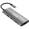 Image de Adaptateur USB-C Equip 133695 9-en-1 HDMI 4K 100W PD Ethernet Aluminium Gris