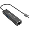 Image de Adaptateur réseau Conceptronic USB-C vers 2,5 GbE avec 2 ports USB-A et 2 ports USB-C, concentrateur USB gris