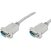 Image de Digitus Cable D-Sub9 Zero-Modem Hembra/Hembra 3m Beige