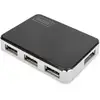 Image de Hub USB 2.0 DIGITUS 4 Ports Mini-B 480 Mbps Noir Argent 0,66 m