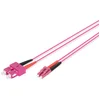 Image de Câble fibre optique Digitus OM4 LC/SC 1 m duplex multimode violet