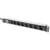 Image de Multiprise DIGITUS 7 prises avec protection surtension et interrupteur, 2 m, aluminium