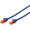 Image de Digitus Cable de Red UTP Cat 6 0,25m Azul