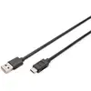 Image de Cable Digitus USB-A USB-C 3 m USB 2.0 Noir