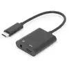 Image de Digitus Adaptateur USB-C vers USB-C/Jack 3,5 mm Noir