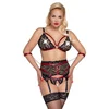 Image de Ensemble Lingerie Grande Taille En Rouge et Noir