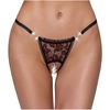 Image de String Ouvert Dentelle Florale Bicolore et Perles