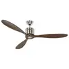 Image de Ventilateur de plafond CasaFan Aeroplan Eco DC 132cm bois noyer chrome satiné télécommande