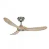 Image de Casafan 312216 Eco Véritable Ventilateur de Plafond 122cm 7W Bois Massif Naturel/Chrome Satiné