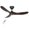 Image de Ventilateur de plafond CasaFan 312217 Eco Genuino 122 cm 7W Noyer Noir mat télécommande