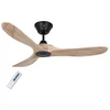 Image de Ventilateur de plafond CasaFan 312218 Eco Genuino 122 cm 3 pales bois naturel/Noir