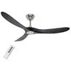 Image de Ventilateur de plafond CasaFan 315225 Eco Genuino 152 cm 3 pales bois noir DC télécommande