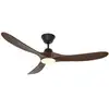 Image de Ventilateur de plafond CasaFan Eco Genuino 152 cm bois noyer foncé lumière télécommande