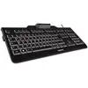 Image de Clavier Cherry KC 1000 SC Alámbrico USB AZERTY Français Noir Complet