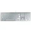 Image de Clavier Cherry KC 6000C filaire USB AZERTY pour Mac avec switch ciseaux argent
