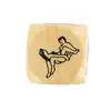 Image de Dé Amoureux en bois - 3 x 3 cm