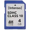 Image de Carte SDHC Intenso 4GB Classe 10 25 MB/s Résistante Noire
