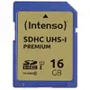 Image de Carte mémoire Intenso 3421470 16 GB SDHC Classe 10 UHS-I U1 90 MB/s bleue