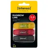 Image de Clé USB Intenso Rainbow Line 8GB Pack 3 Couleurs USB 2.0