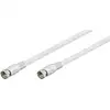 Image de Goobay Câble Antenne F Mâle/Mâle 2,5m Blanc