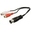Image de Goobay Câble Audio DIN 5pin Mâle vers 2x RCA Femelle 20cm Noir
