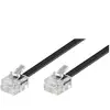 Image de Goobay Câble Téléphonique RJ11 Mâle/Mâle 15m Noir 6P4C M-M 15 M Noir