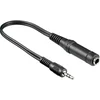 Image de Goobay Câble Audio Stéréo Jack 6,35 mm vers Jack 3,5 mm Femelle/Mâle 20 cm Noir