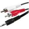 Image de Goobay Câble Audio Jack 3,5mm vers 2xRCA Mâle/Mâle 15m Noir