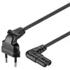 Image de Goobay Câble d'alimentation coudé IEC-320/C7 50 cm Noir