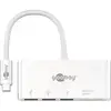 Image de Lecteur de cartes Goobay 62097 USB 3.2 Type-C 3x USB 3.0 Blanc