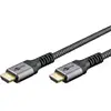 Image de Câble HDMI Goobay 65260 2.1 1 m 48 Gbit/s 8K Noir Argent
