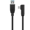 Image de Goobay Câble Coudé USB 3.0 vers USB-C 3.1 Mâle/Mâle 3m Noir